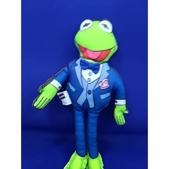 Vintage Blockbuster Kermit the Frog Soft Plush Toy 1998 The Muppets 8 inches - Picture 2 of 7